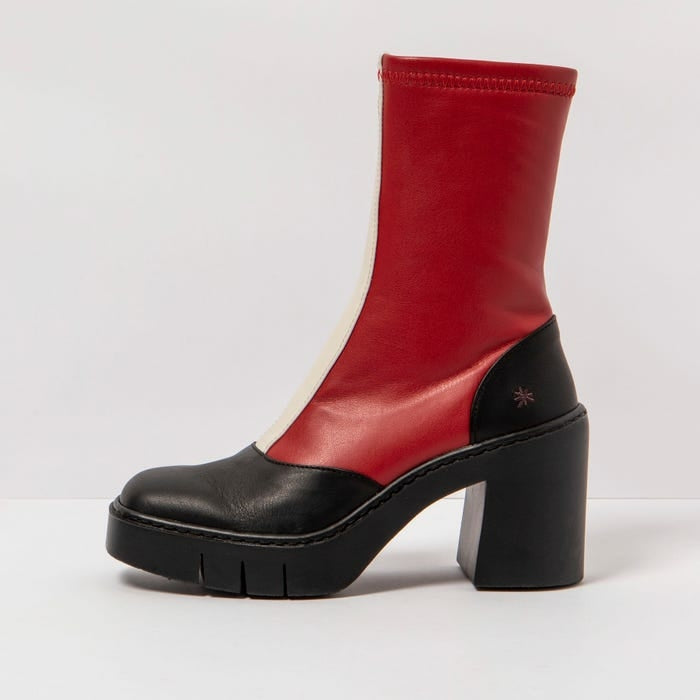 ART Stiefel Kurzschaft "Berna" rot/weiß/schwarz