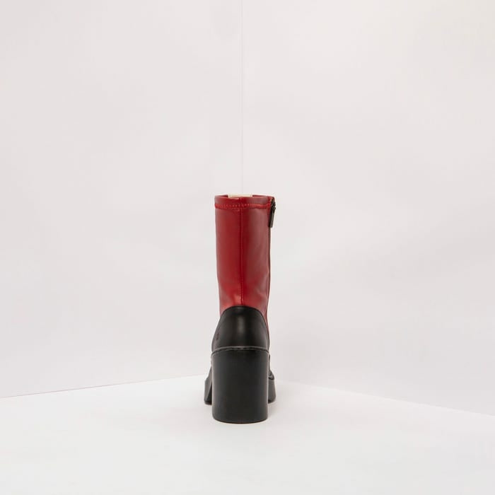 ART Stiefel Kurzschaft "Berna" rot/weiß/schwarz