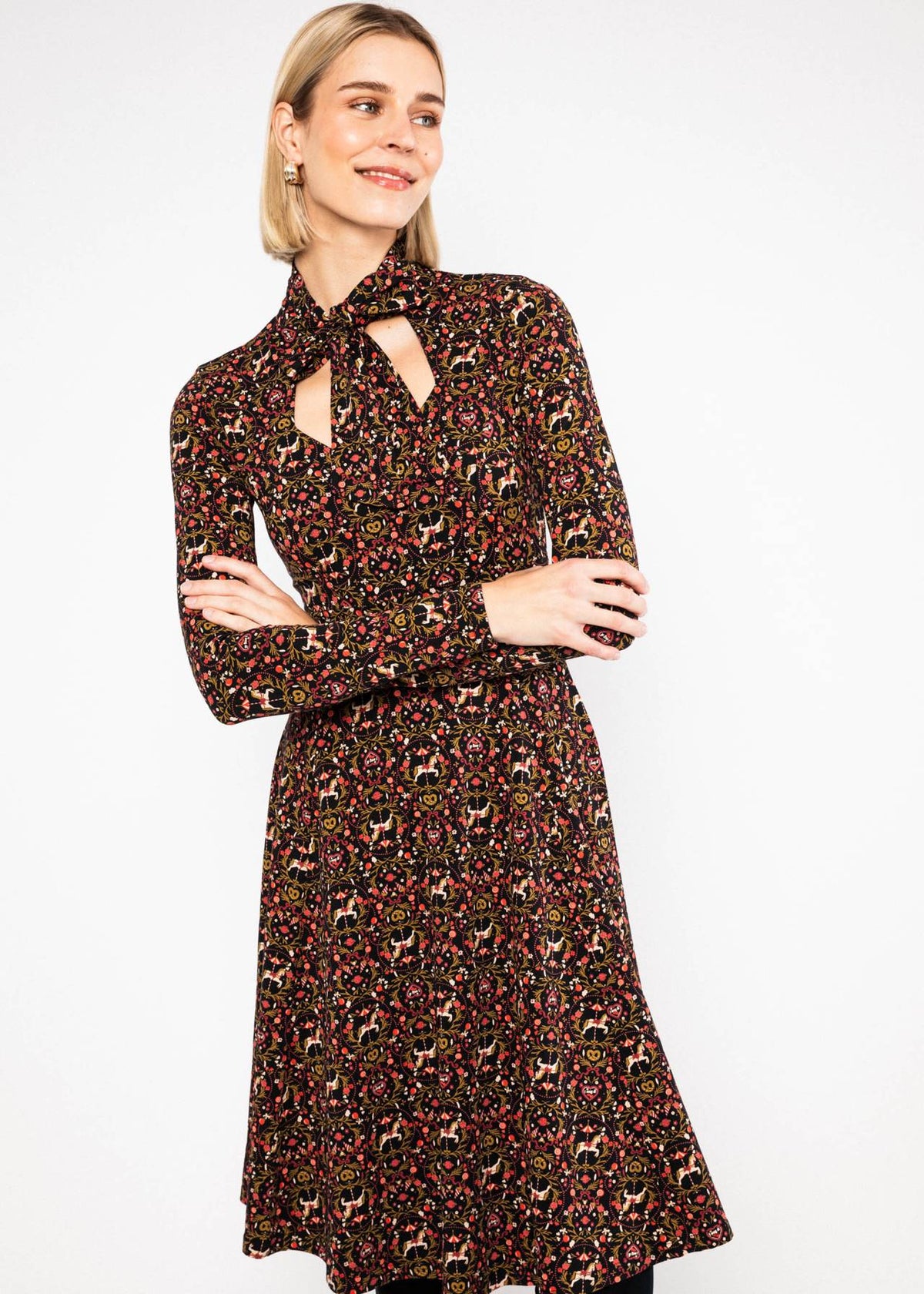Blutsgeschwister Kleid "Miraculous Power Tralala Loop" schwarz/bunt gemustert