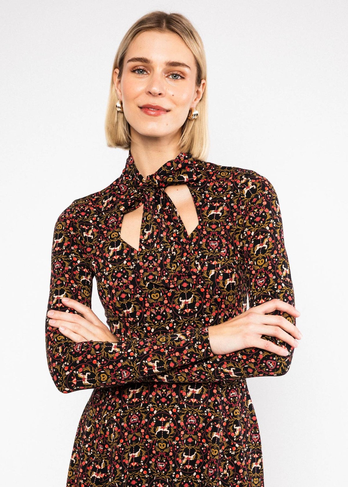 Blutsgeschwister Kleid "Miraculous Power Tralala Loop" schwarz/bunt gemustert