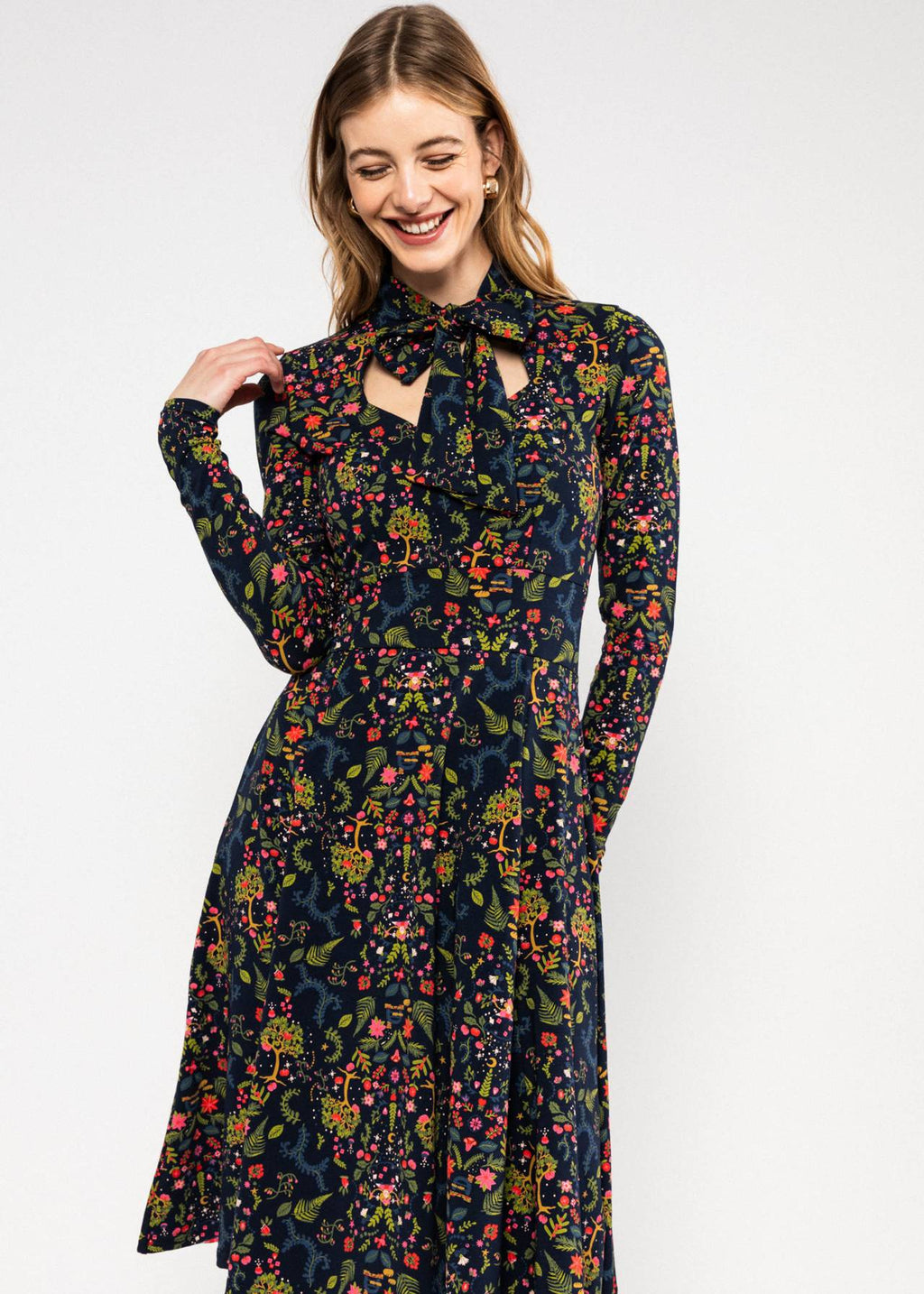 Blutsgeschwister Kleid "Miraculous Power Tralala Loop" blau/bunt gemustert