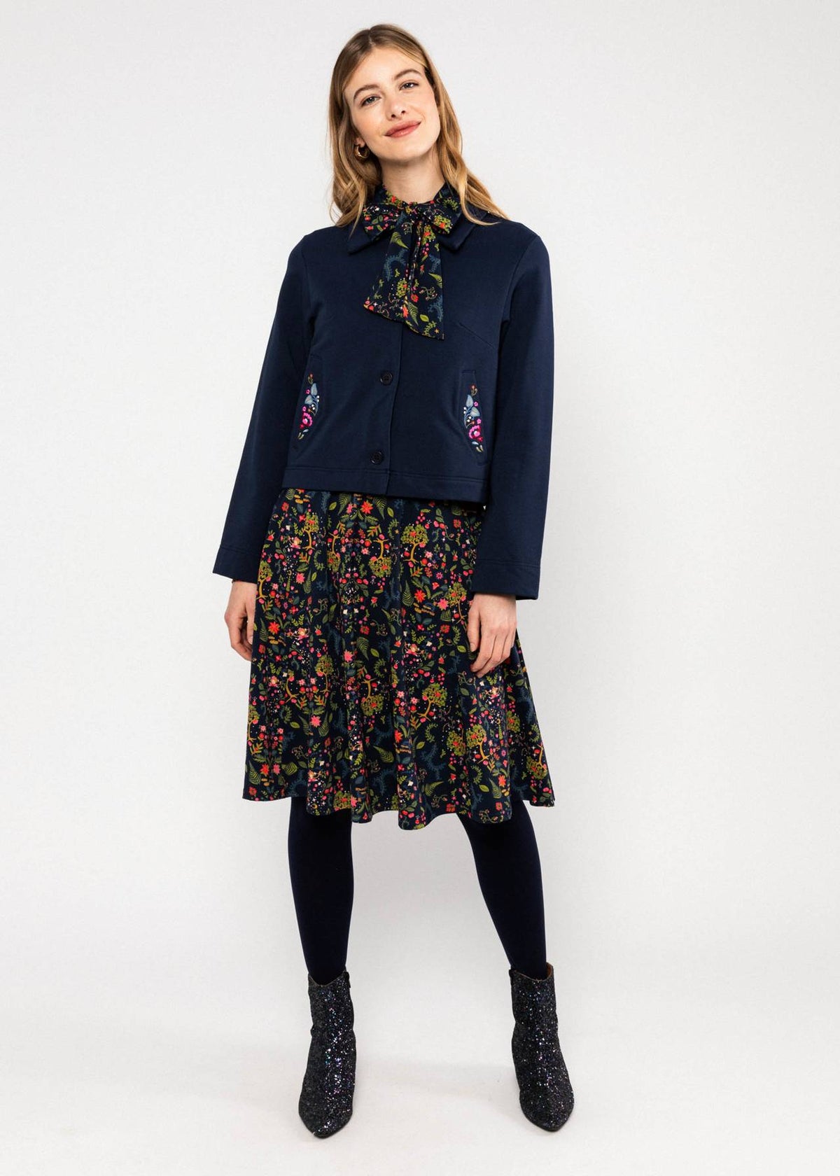 Blutsgeschwister Kleid "Miraculous Power Tralala Loop" blau/bunt gemustert