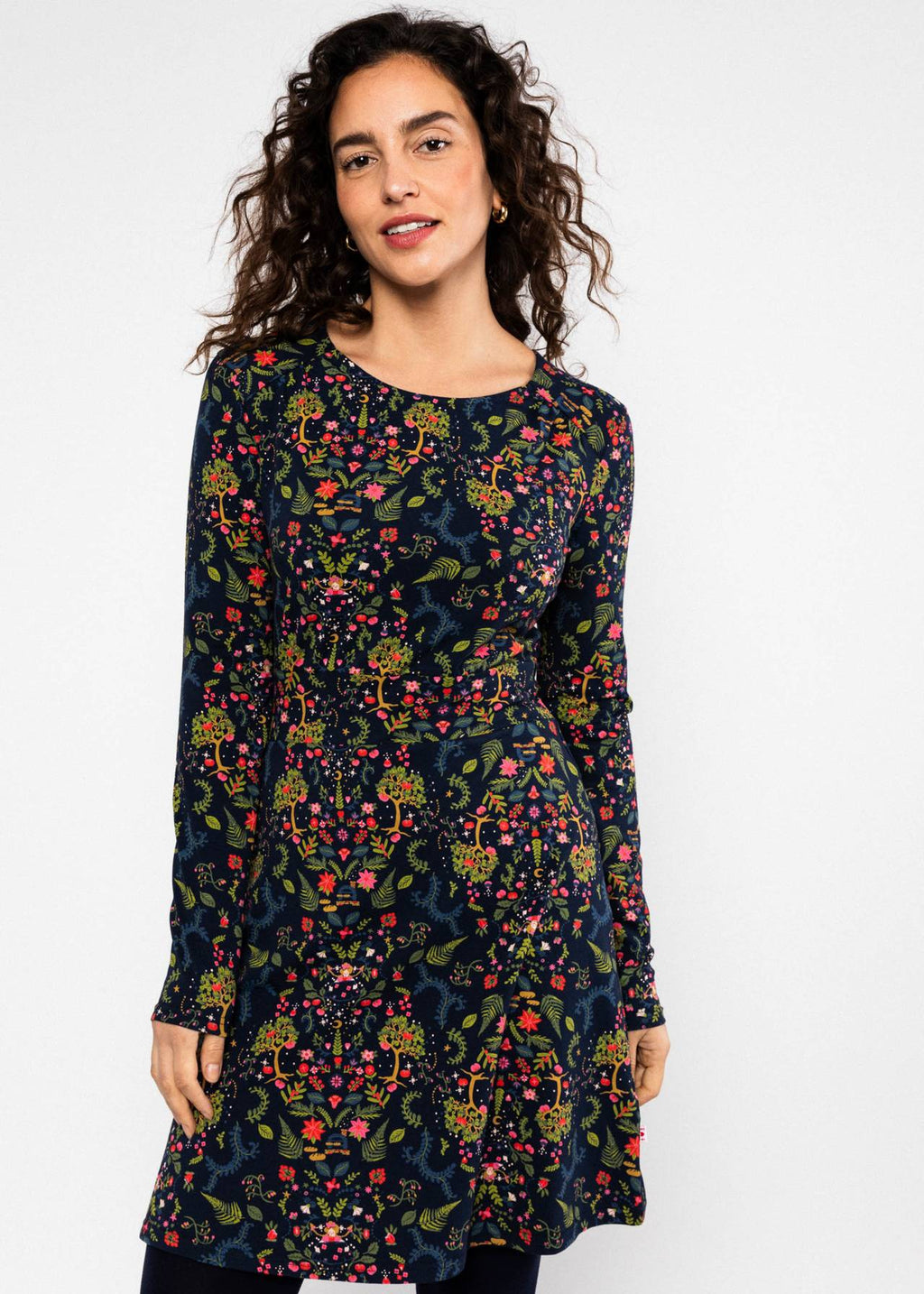 Blutsgeschwister Kleid "Hootchy Kootchy Petite" blau/bunt gemustert