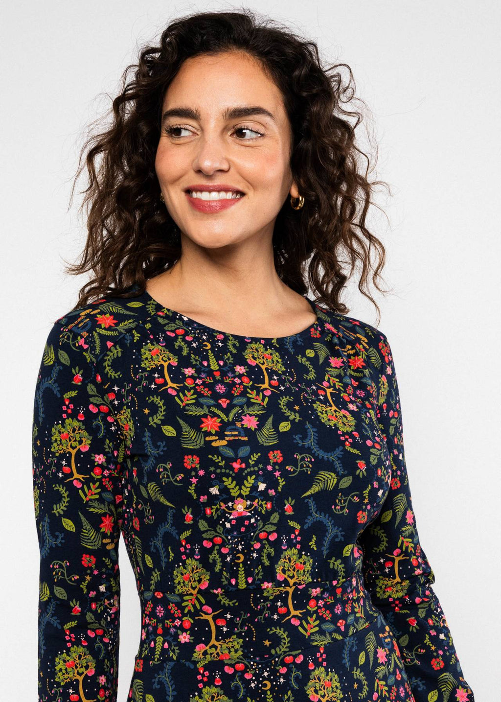 Blutsgeschwister Kleid "Hootchy Kootchy Petite" blau/bunt gemustert