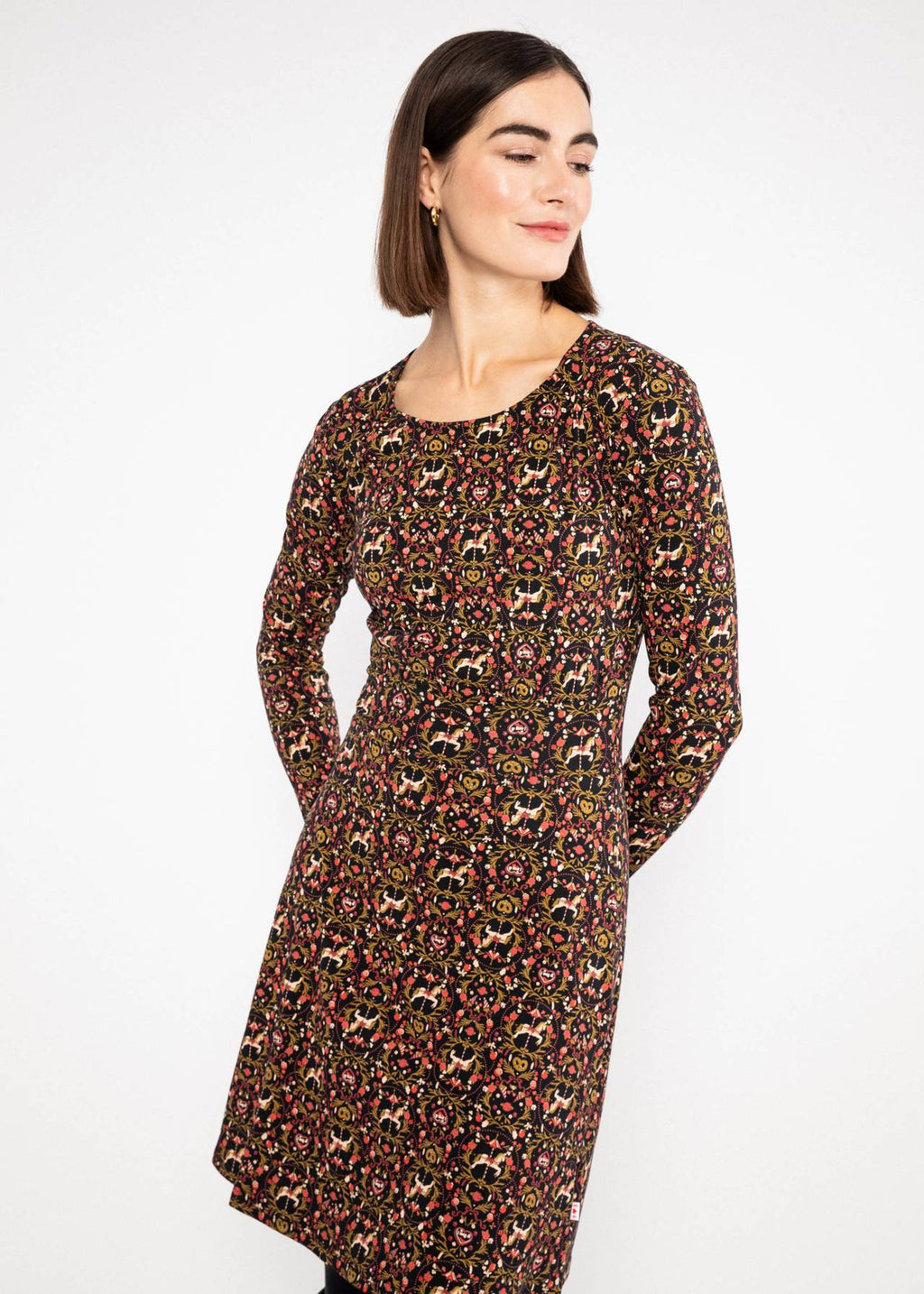 Blutsgeschwister Kleid "Hootchy Kootchy Petite" schwarz/bunt gemustert