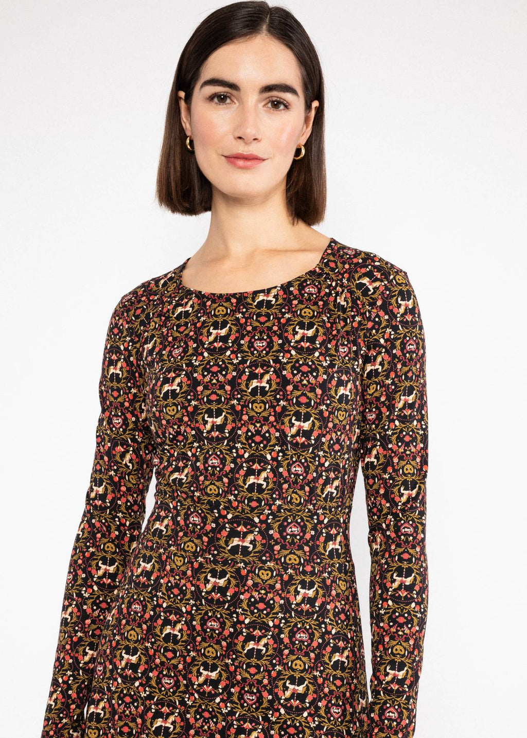Blutsgeschwister Kleid "Hootchy Kootchy Petite" schwarz/bunt gemustert