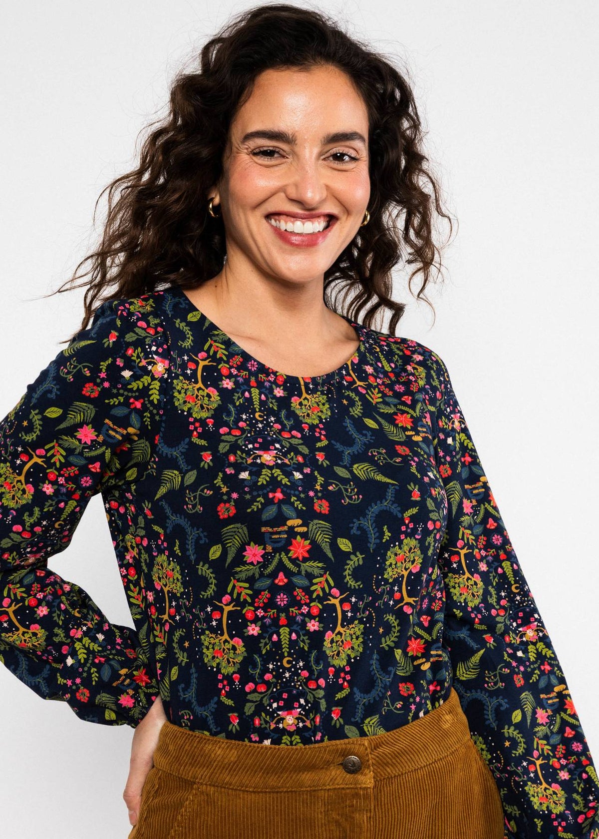 Blutsgeschwister Shirt "Sing out Loud blau/bunt gemustert
