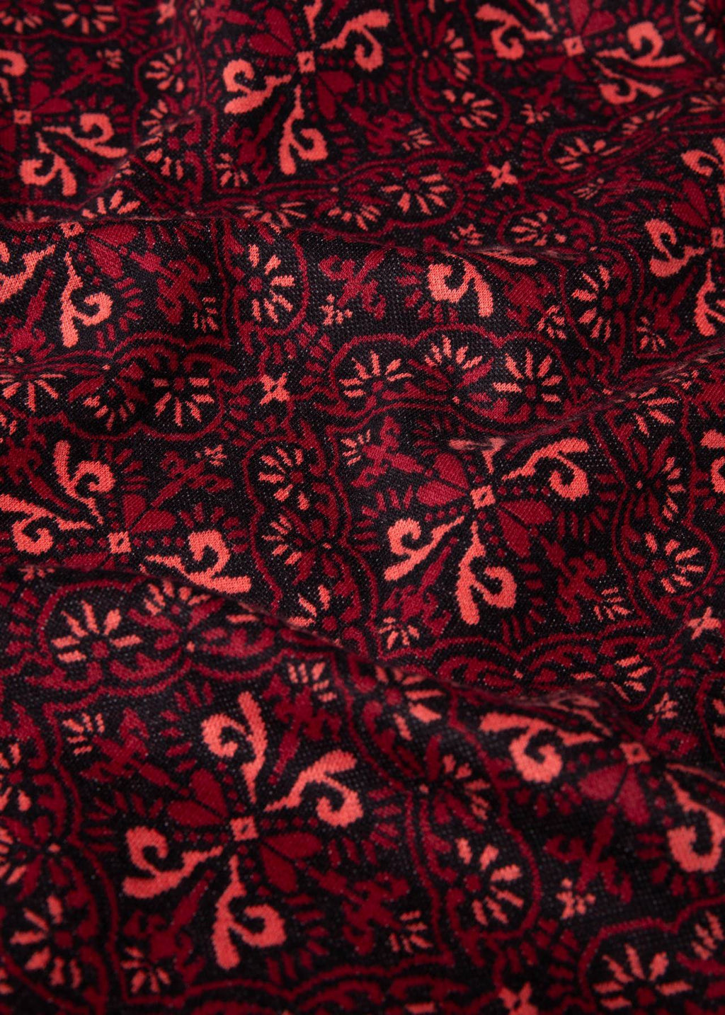 Blutsgeschwister Kleid "Cozy Zen Tangle" weinrot/gemustert