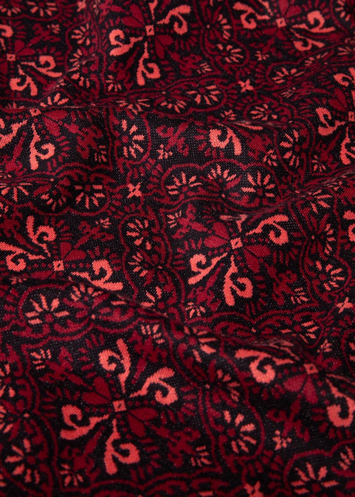 Blutsgeschwister Kleid "Cozy Zen Tangle" weinrot/gemustert