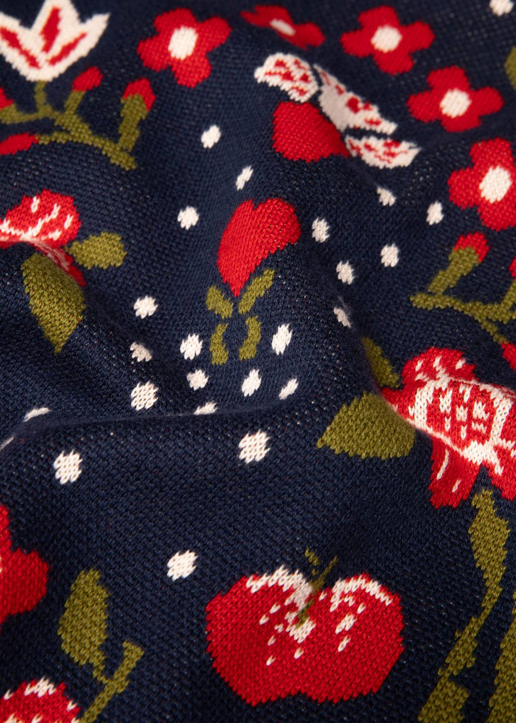 Blutsgeschwister Pullover "Cold Day Warm Heart" blau/geblümt