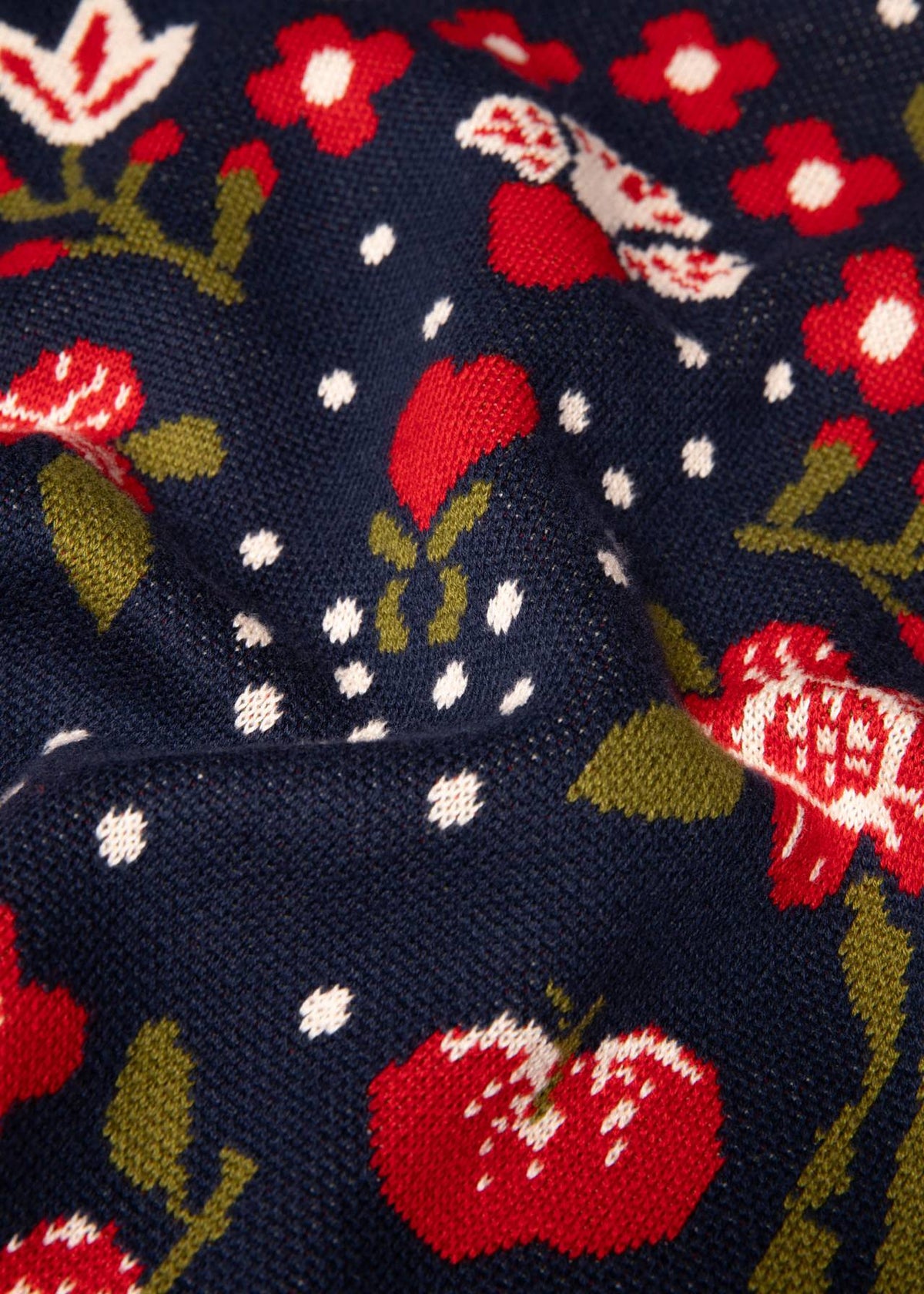 Blutsgeschwister Pullover "Cold Day Warm Heart" blau/geblümt