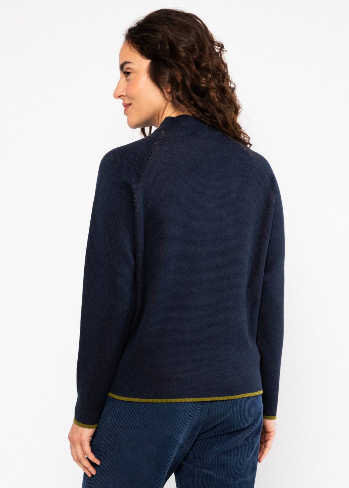 Blutsgeschwister Pullover "Cold Day Warm Heart" blau/geblümt