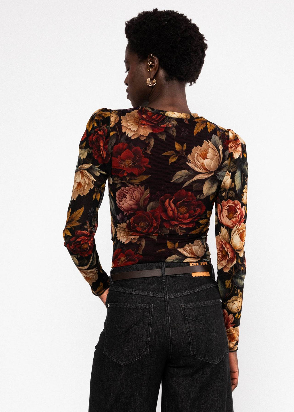 Blutsgeschwister Bluse "Hymnia" schwarz/geblümt