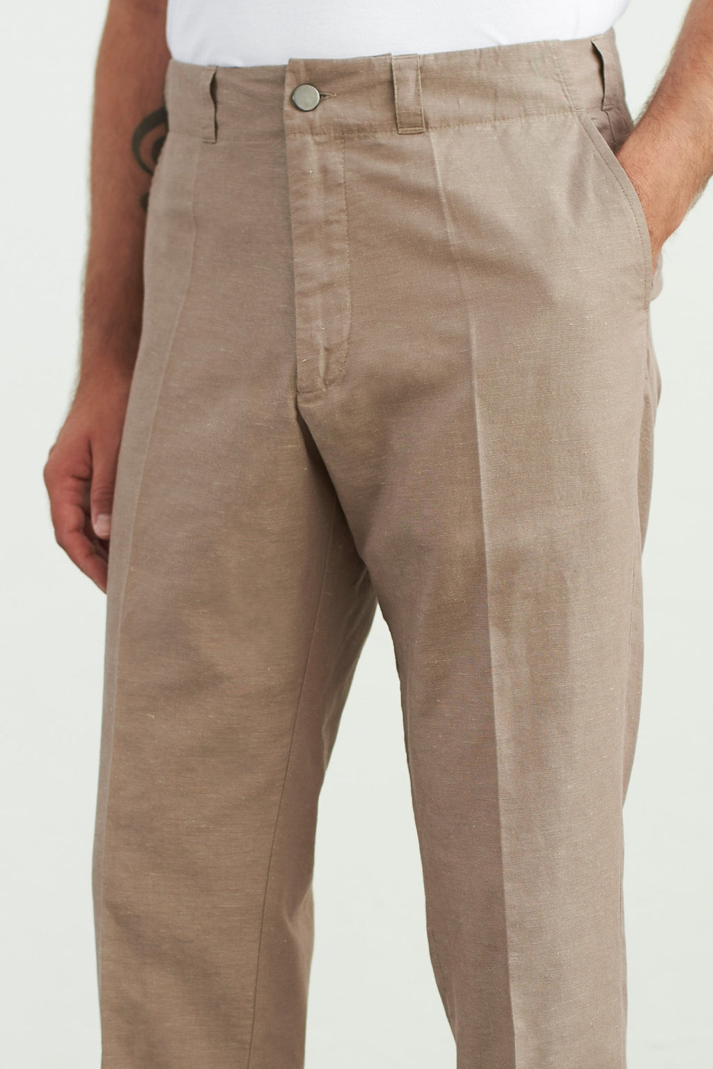 About Companions Hose aus Leinen hellbraun