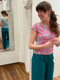 Miranda Merra Shirt "Kirschblüte" mint/rosa