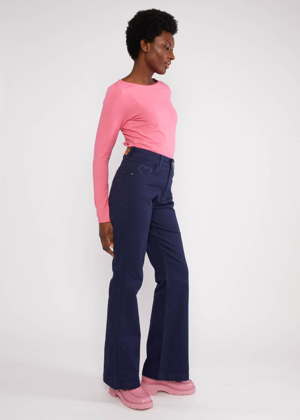 Blutsgeschwister Hose "Yes we Flare" blau