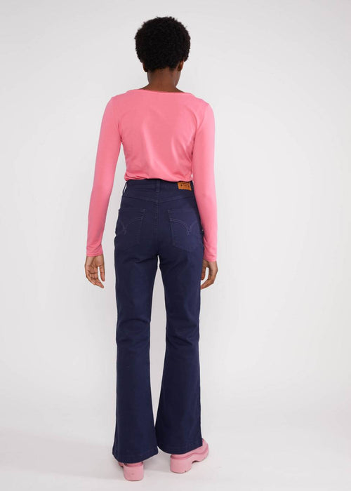 Blutsgeschwister Hose "Yes we Flare" blau
