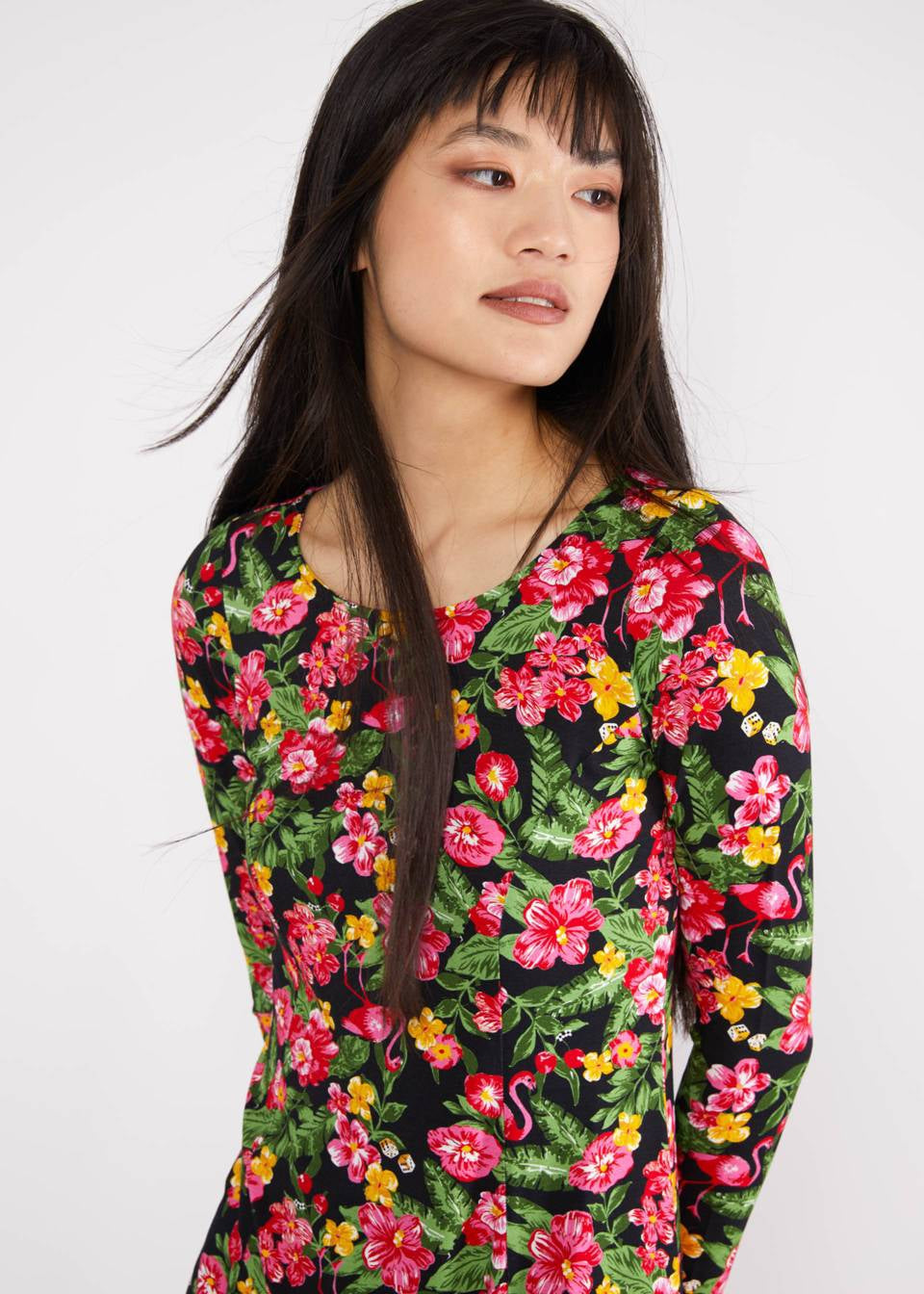 Blutsgeschwister Kleid "Swing Lovers" pink/grün gemustert