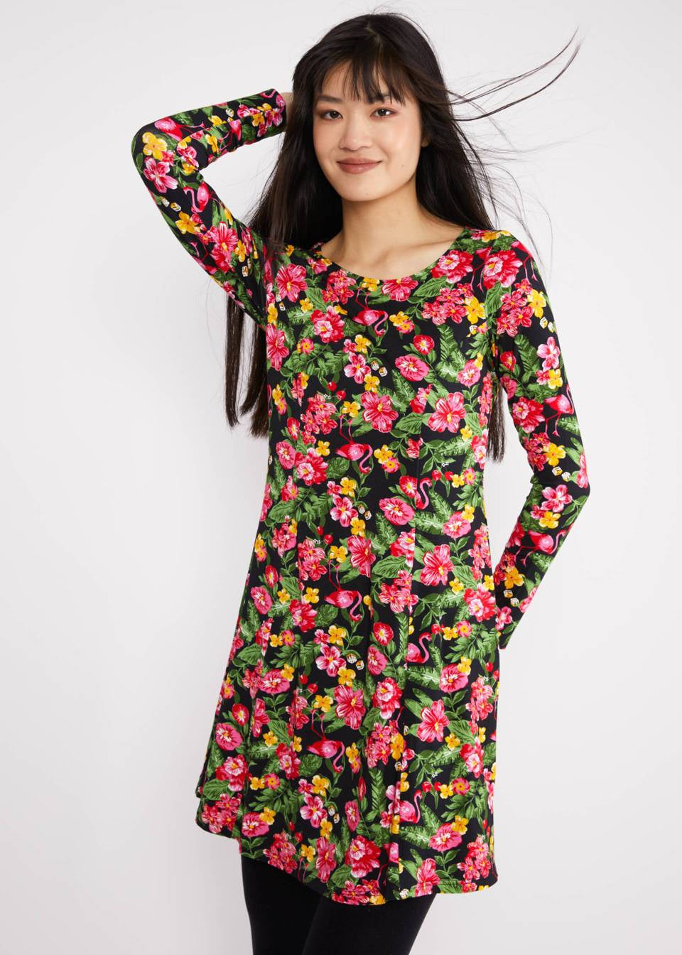 Blutsgeschwister Kleid "Swing Lovers" pink/grün gemustert