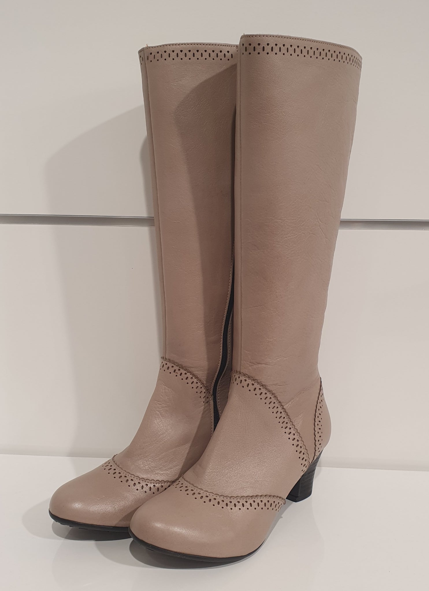 Brako Stiefel Langschaft grau