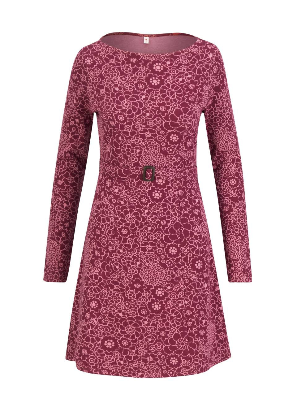Blutsgeschwister Kleid "California Calling" beere/gemustert