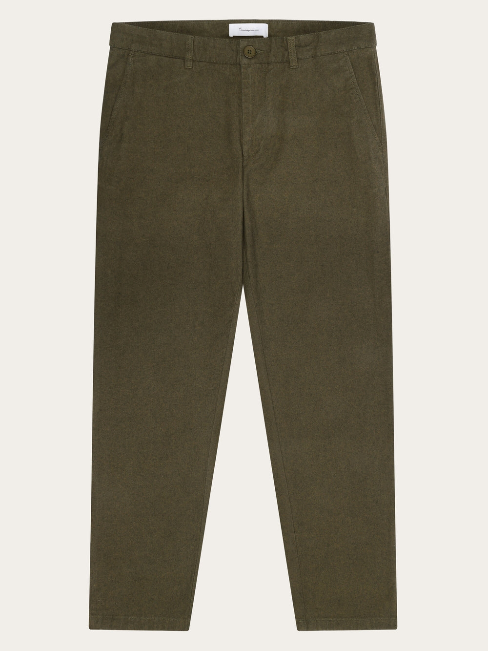 Knowledge Cotton Hose aus Flanell grün