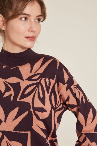 Tranquillo Pullover C61 Beere/gemustert