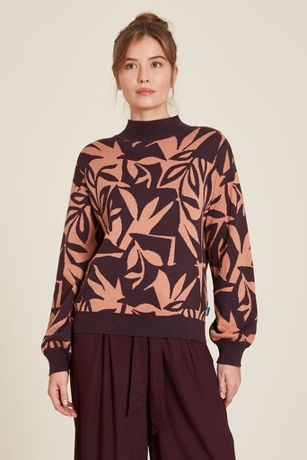 Tranquillo Pullover C61 Beere/gemustert