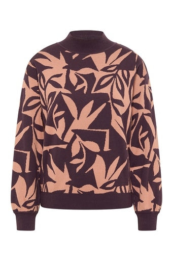 Tranquillo Pullover C61 Beere/gemustert