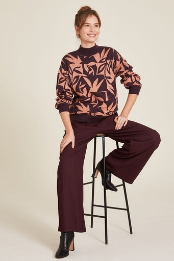 Tranquillo Pullover C61 Beere/gemustert