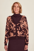 Tranquillo Strickjacke A62 beere/gemustert