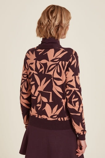 Tranquillo Strickjacke A62 beere/gemustert