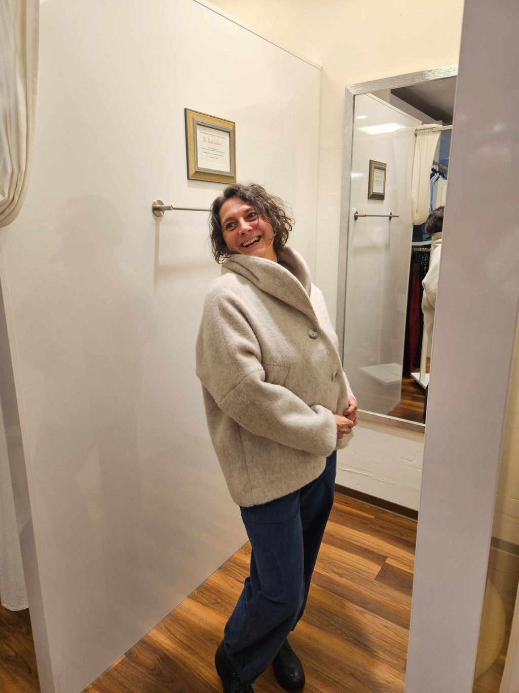 GR Nature Wollmantel "Kurzjacke" creme