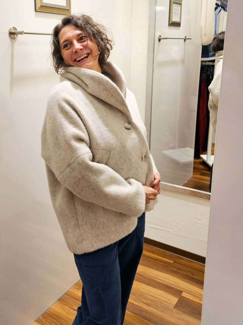 GR Nature Wollmantel "Kurzjacke" creme