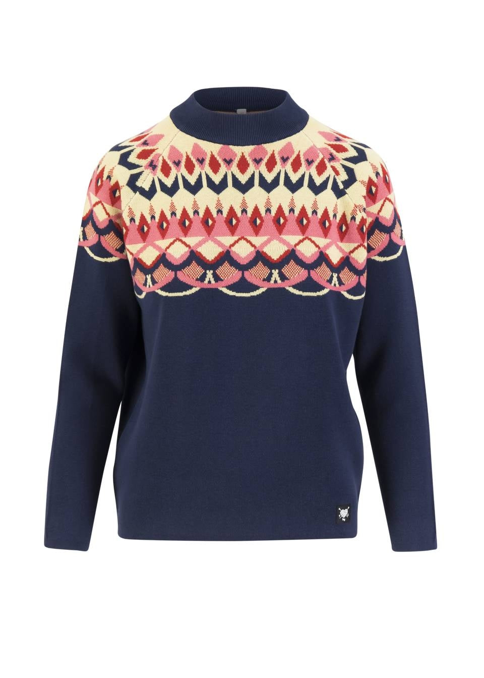 Blutsgeschwister Pulli "Cold Day Warm Heart" blau/gemustert
