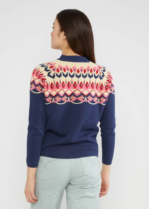 Blutsgeschwister Pulli "Cold Day Warm Heart" blau/gemustert