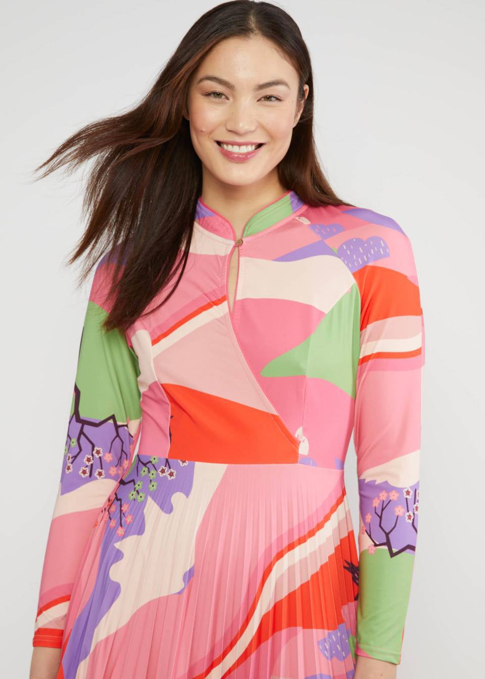 Blutsgeschwister Kleid "Dazzling Dreamscape" rosa/bunt gemustert