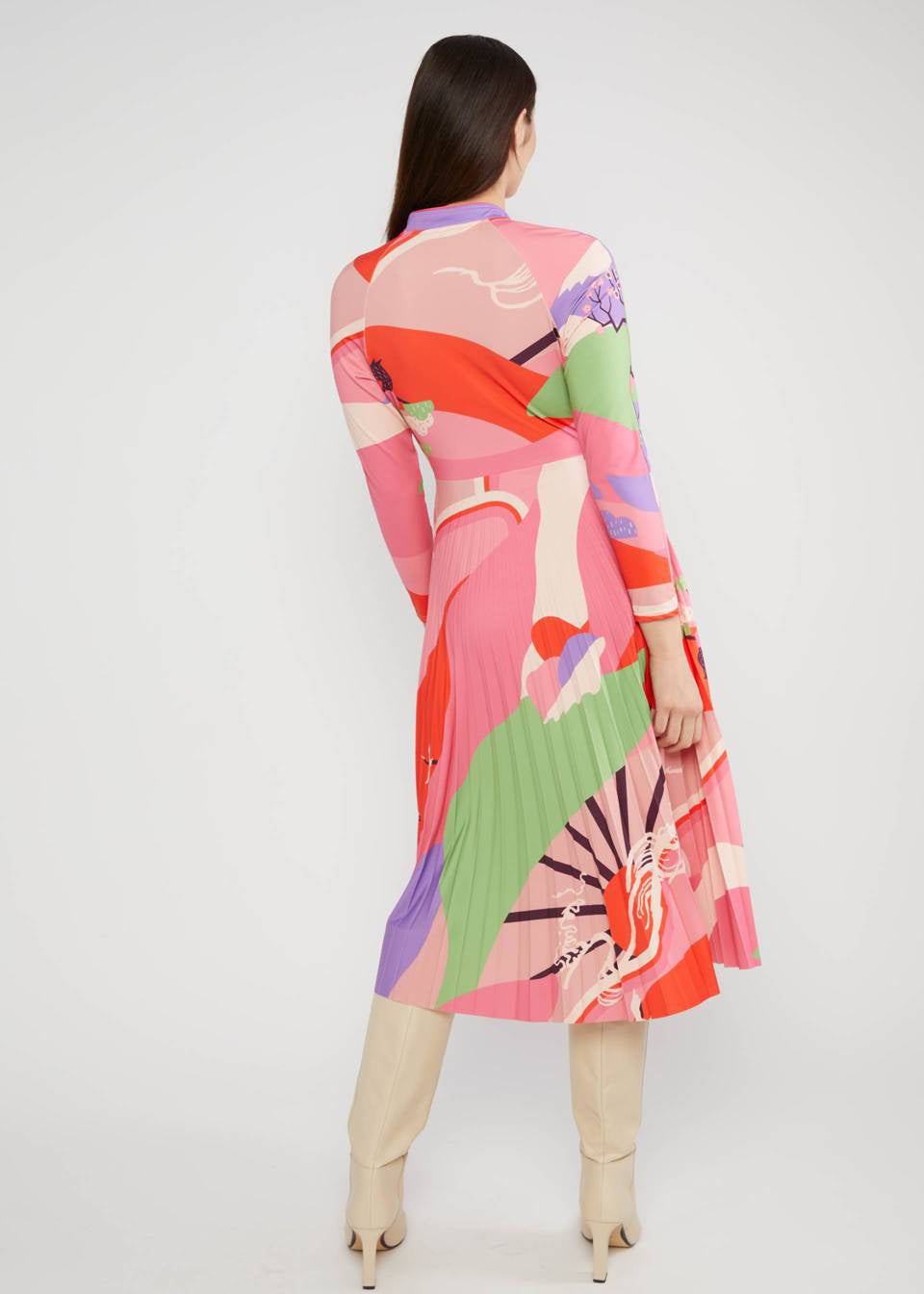 Blutsgeschwister Kleid "Dazzling Dreamscape" rosa/bunt gemustert