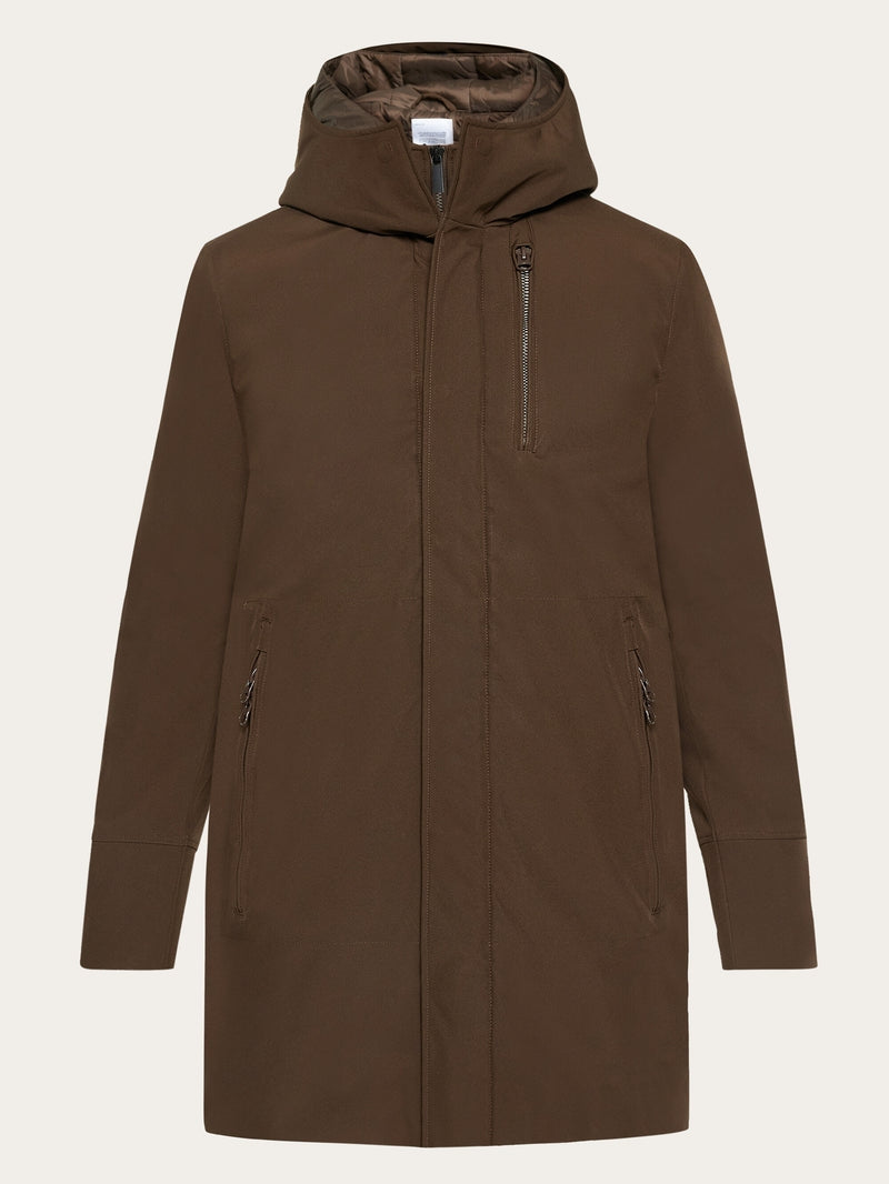 Knowledge Cotton Winterjacke lang braun