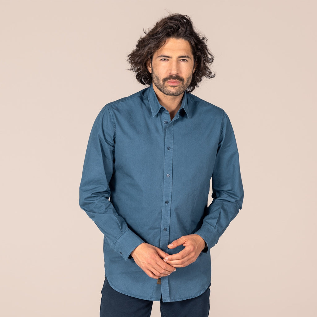 LivingCrafts Hemd langarm blau