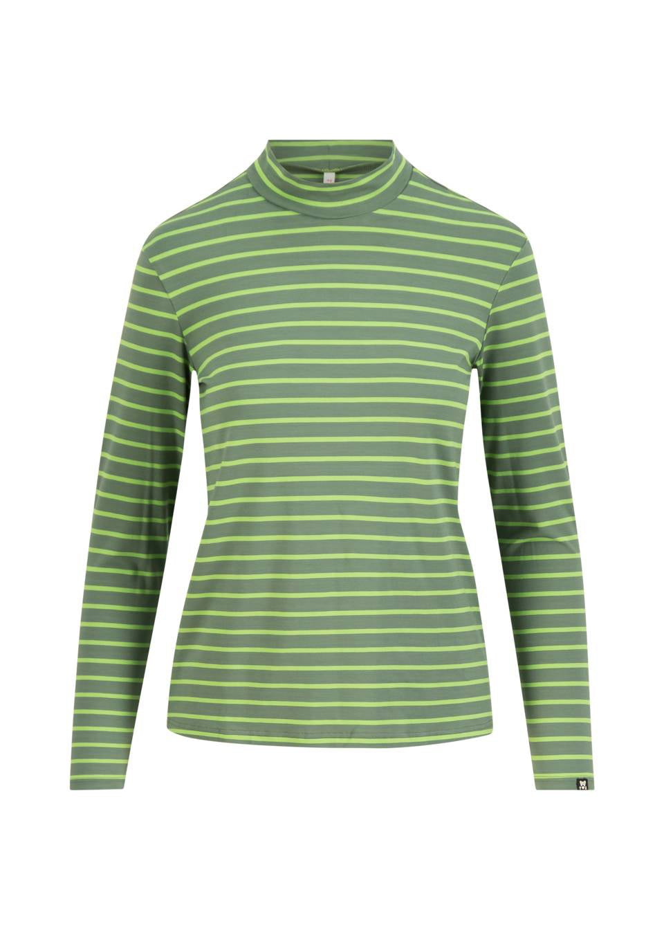 Blutsgeschwister Shirt "Lonely Lips Turtle" grün/gestreift
