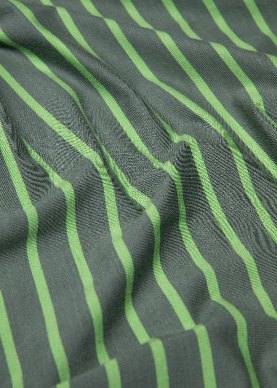 Blutsgeschwister Shirt "Lonely Lips Turtle" grün/gestreift