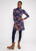 Blutsgeschwister Kleid "Sweet turtle Mania" blau/gemustert