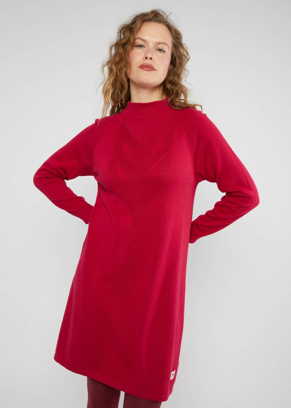 Blutsgeschwister Kleid "Braided and Easy" rot