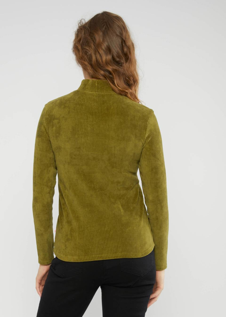 Blutsgeschwister Shirt aus Feincord "Jolly Turtle" grün