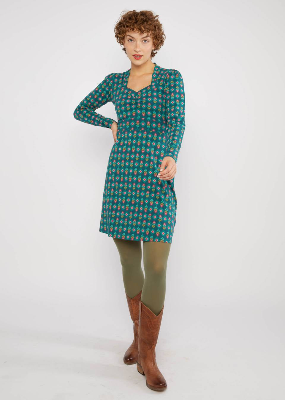 Blutsgeschwister Kleid "Sweet turtle mania" grün