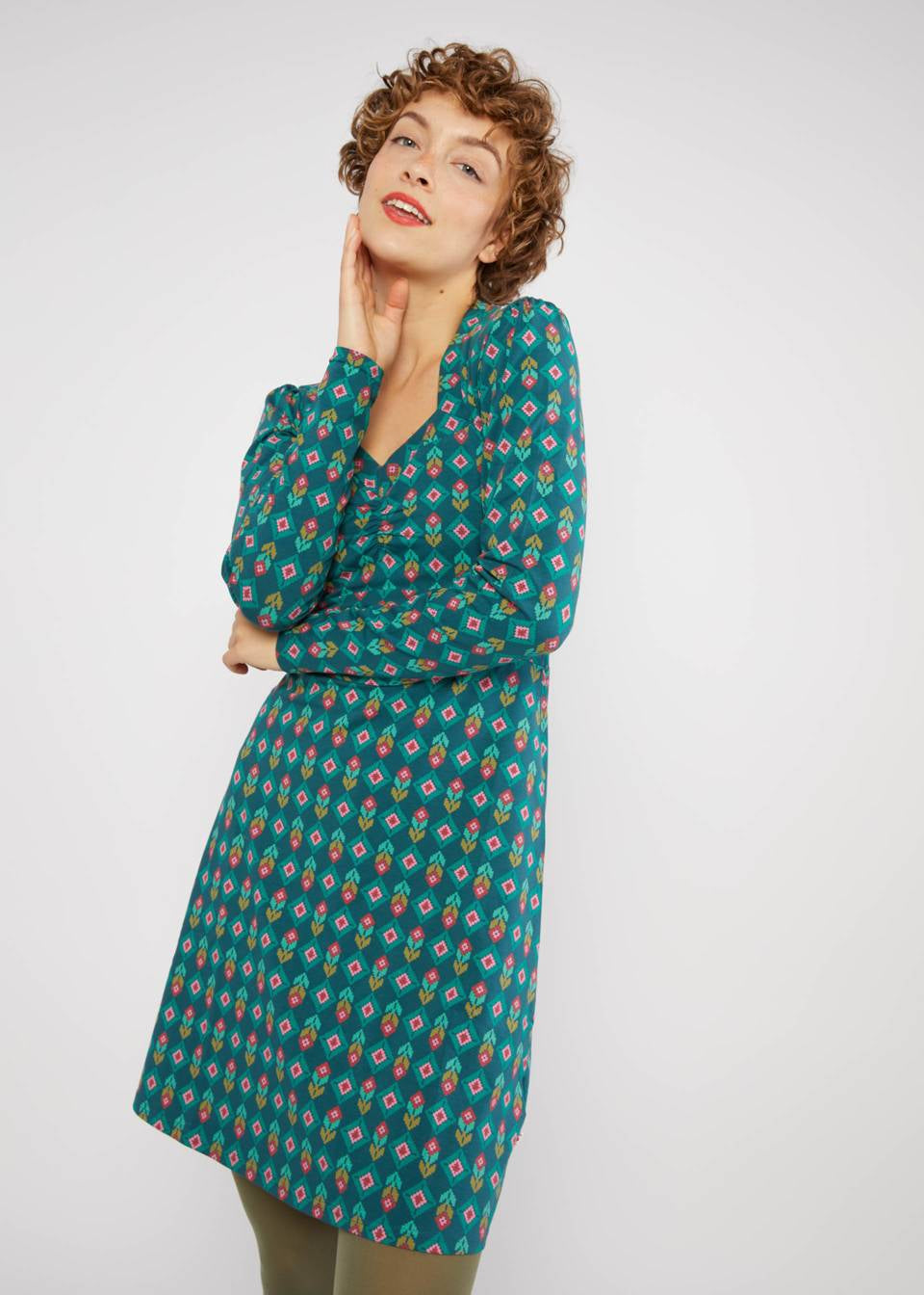 Blutsgeschwister Kleid "Sweet turtle mania" grün
