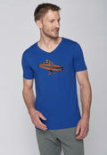 Greenbomb T-Shirt mit Faultier blau