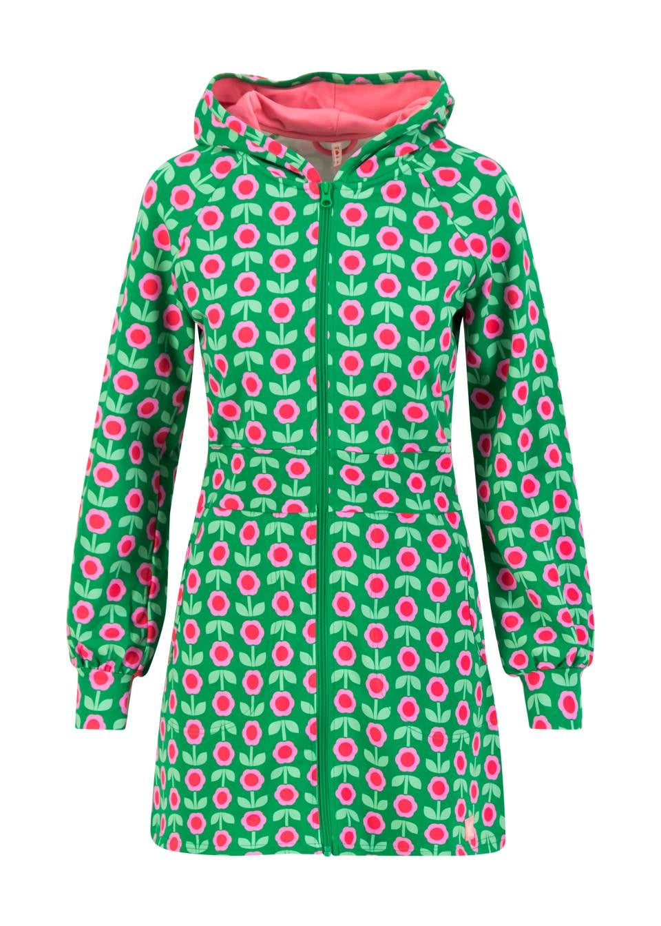 Blutsgeschwister Jacke "Bi Bim Butze" grün/pink geblümt