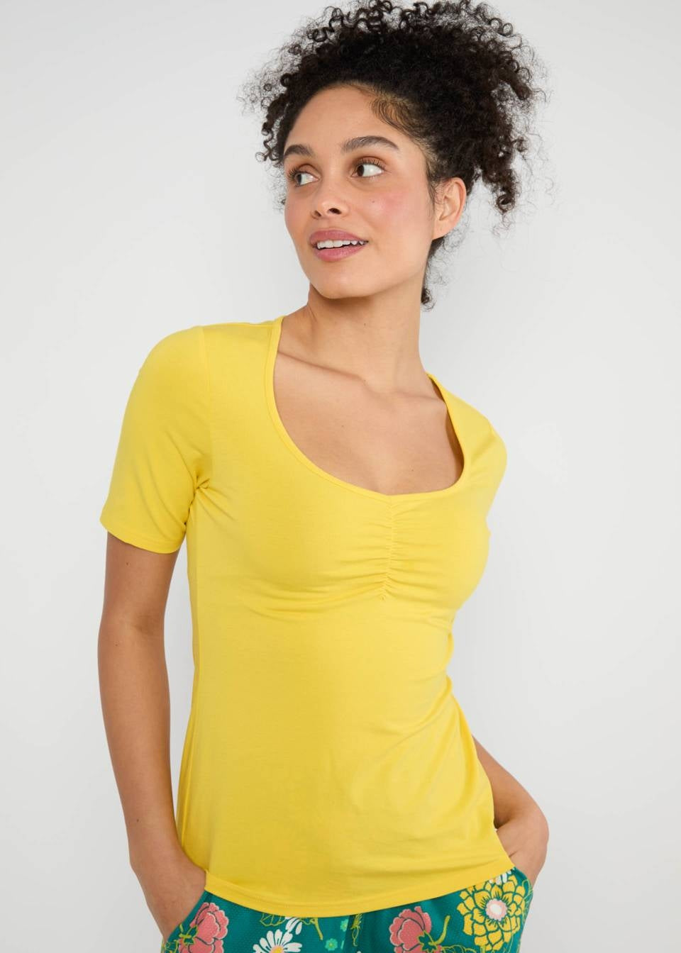 Blutsgeschwister Shirt "Balconnet Fèminin" gelb